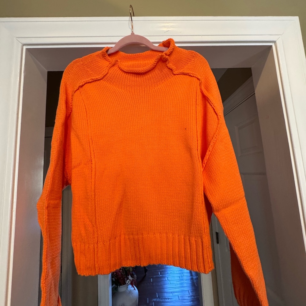 NWT size large orange sweater